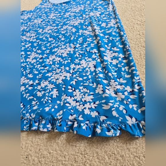 πDraper James Sleeveless Floral Ruffle-Hem Dress β Size L/XL - Picture 3 of 8